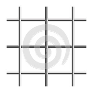 Welded wire mesh, metal rebar, illustration