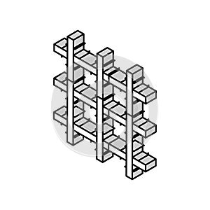 welded wire mesh wwf isometric icon vector illustration