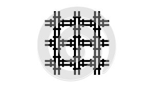 welded wire mesh wwf line icon animation