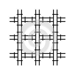 welded wire mesh wwf line icon vector illustration