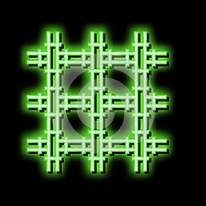 welded wire mesh wwf neon glow icon illustration