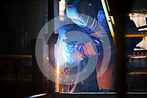 Welder at factory