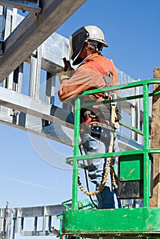 Welder in Lift