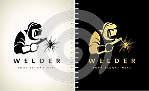 Welder logo vector. Logo design vector illustration.