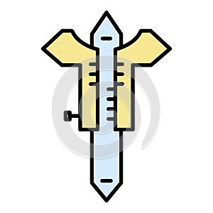 Welder measurement icon color outline vector