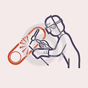 Welder welding icon