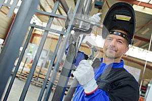 Welder with steel frame