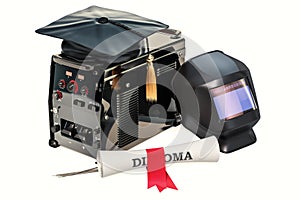 Welder Training and Qualification concept. 3D rendering