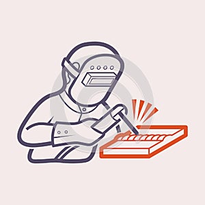 Welder welding icon
