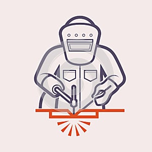 Welder welding icon