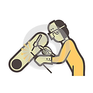 Welder welding icon