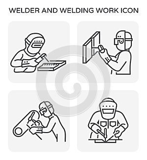 Welder welding icon
