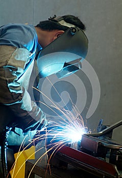 Welder at work