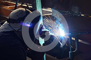 Welder at work