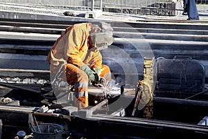 Welder in work