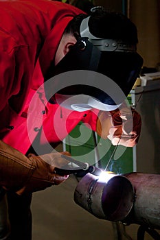 Welder at work