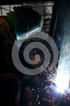 Welder in work