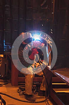 Welder at work