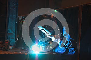 Welder at work