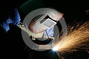 Welder at work