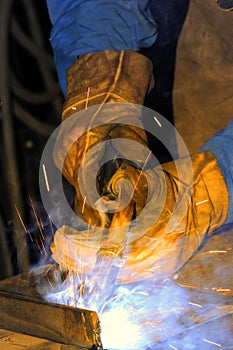 Welder at work.