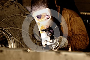 Welder at work