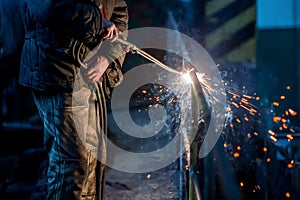 welder working at the factory