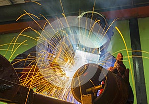 Welder at workshop