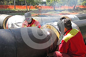 Welders at work