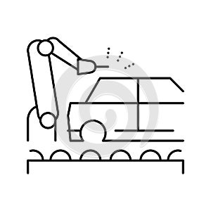 welding car conveyor line icon vector illustration