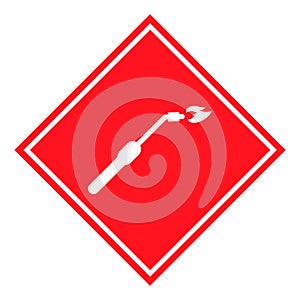 Welding danger technology icon, metal tool equipment symbol, safe weld vector illustration