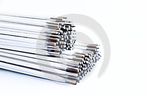 Welding electrodes closeup