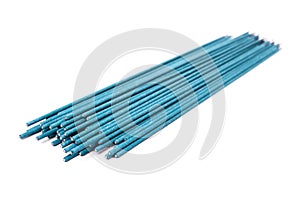 Welding electrodes isolated on white background