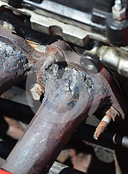 Welding on exhaust