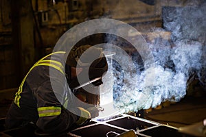 Welding in a factory