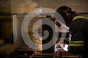 Welding in a factory