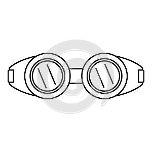 Welding glasses icon, outline style photo