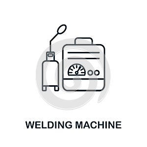 Welding Machine icon. Line element from machinery collection. Linear Welding Machine icon sign for web design