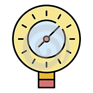 Welding manometer icon color outline vector