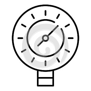 Welding manometer icon, outline style