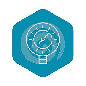 Welding manometer icon, outline style