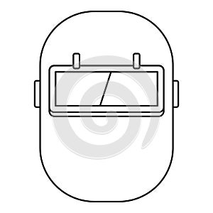 Welding mask icon outline