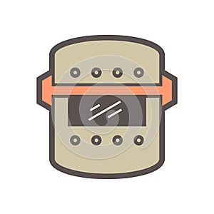 Welding mask or welder mask icon