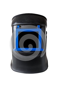 Welding mask on white background