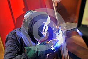 Welding with mig-mag method