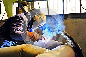 Welding with mig mag method photo