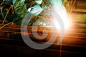 Welding with mig-mag method