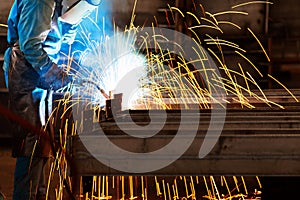 Welding with mig-mag method