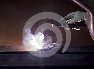 Welding on open hard disk drive