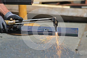 Welding with a oxy acetylene cutting torch